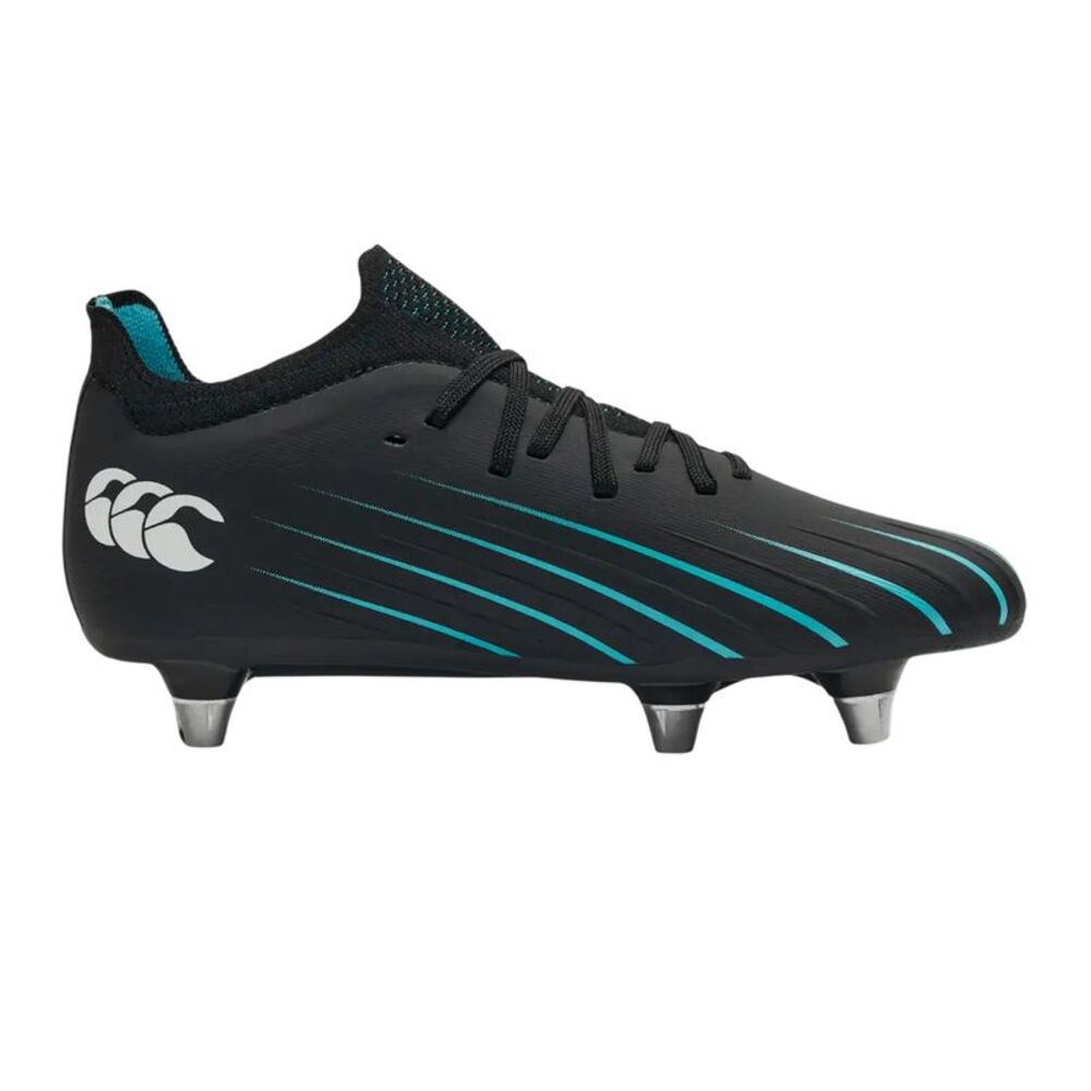 Canterbury Childrens/Kids Speed Falcon 2.0 Soft Ground Rugby Boots / Black/Blue